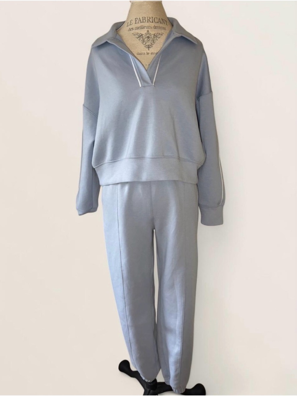 aerie Light Blue Two-Piece Pullover & Jogger Set